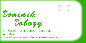 dominik dobozy business card